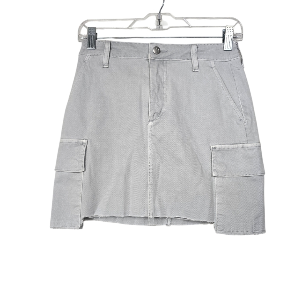 Joe's Jeans Gray Frayed Cargo Mini Skirt 25